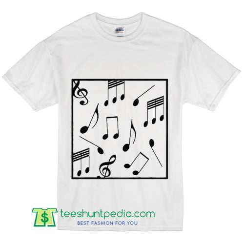 Musical Notes T shirt Music art abstract cool edgy print T Shirt