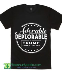 Trump for President 2016 Adorable Deplorable Men's Crew Neck T Shirt