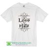 Womens CHOOSE LOVE NOT Hate Flowery Ethnic Love Print T Shirt