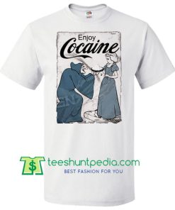 Men's Enjoy Cocaine T shirt Funny Shirt Snow White Tee Shirt Parody Tee Shirt Maker Cheap