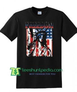 Freedoom The Statue of Liberty T Shirt, Patriotic Tattered Vintage USA Flag Tee, Memorial Day Shirt Maker Cheap