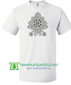 Men's REVEALS Mandala Shirt, Tattoo Style Psychedelic T Shirt Maker Cheap