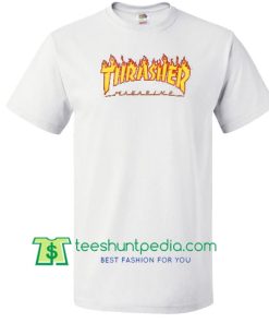 Thrasher Magazine Flame T Shirt Maker Cheap