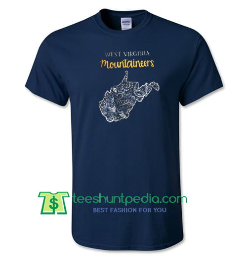 West Virginia Mountaineers Tee, Game Day, Morgantown WV, Gold & Blue, WVU Shirt Maker Cheap