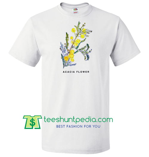 Acacia Flower Shirt, Botanical Art Shirt, Art T Shirt Maker Cheap