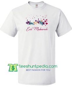 Eid Mubarak T Shirt, Happy City Colorful Islamic T Shirt Maker Cheap