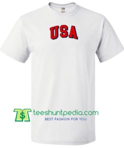 USA Font T Shirt gift tees unisex adult cool tee shirts Maker Cheap