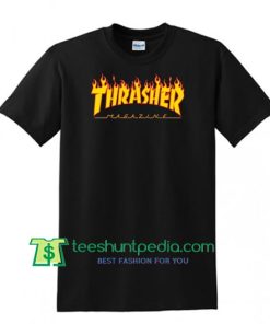 Thrasher Magazine Flame Logo T Shirt Maker Cheap
