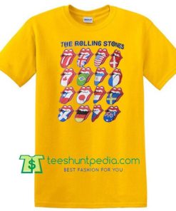 The Rolling Stones Flags T Shirt gift tees adult unisex custom clothing Size S-3XL