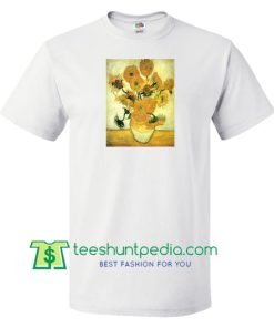 Vase With Fifteen Sunflowers T Shirt gift tees adult unisex custom clothing Size S-3XL