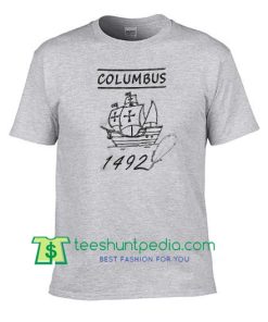 Columbus 1492 Short-Sleeve Unisex T-Shirt, Happy Columbus Day T Shirt, Christopher Columbus Italian Tee, Vintage Adventure 1492 T Shirt gift tees adult unisex custom clothing Size S-3XL