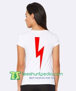 Red Lighting Bolt Back T Shirt gift tees adult unisex custom clothing Size S-3XL
