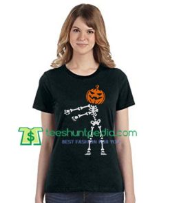 Skeleton Floss Dance Jack O' Lantern Pumpkin Halloween T Shirt gift tees adult unisex custom clothing Size S-3XL