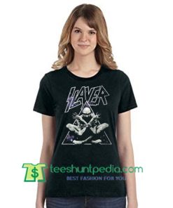 Slayer on triangle Demon T Shirt gift tees adult unisex custom clothing Size S-3XL
