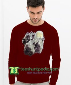 Three Wolves and Moon Sweatshirt Maker Cheap