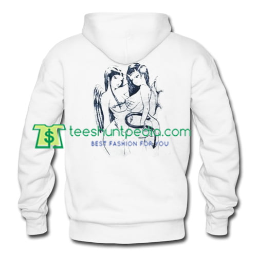 Woman Angel and Devil Back Hoodie Maker Cheap