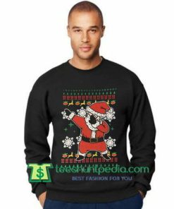 Dabbing Santa Christmas Sweatshirt Trump Christmas Sweatshirt Maker Cheap