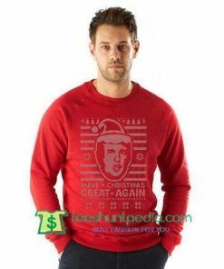 Donald Trump Make Christmas Great Again Ugly Christmas Sweatshirt Maker Cheap
