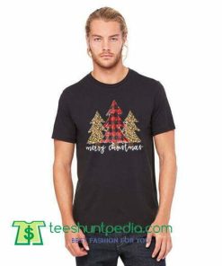 Merry Christmas Shirt Trees Cheetah T Shirt gift tees adult unisex custom clothing Size S-3XL