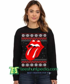 Rolling Stones Ugly Christmas Sweater Christmas Sweatshirt Holiday Sweatshirt Maker Cheap
