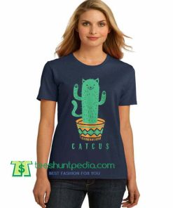 Catcus, Cat Cactus Plant Girls' Fitted Youth Tshirt