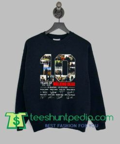 10 Years of 2010 2020 The Walking Dead sweatshirt