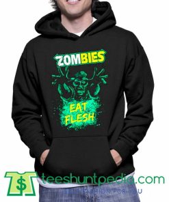 Zombies Eat Flesh Halloween Hoodie
