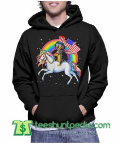Dachshund Riding Unicorn Happy Independence Hoodie Maker cheap
