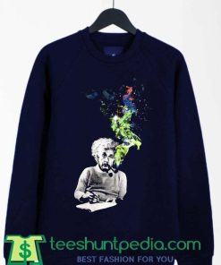 Albert Einstein Smoke Artwork Sweatshirt By Teeshunpedia.com