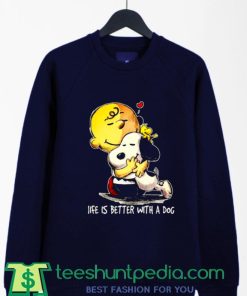 Charlie Brown With Snoopy Loving Each Other Sweatshirt